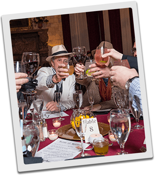 Houston Murder Mystery guests raise glasses